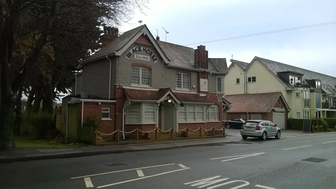The Black Horse on Main Road, Biggin Hill, with its 1908 date on the gable