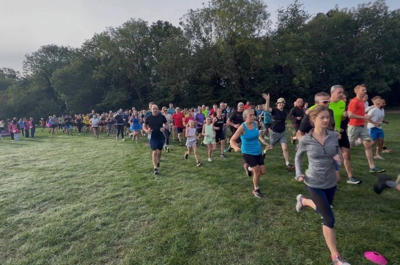 Runners set off at Orpington parkrun in Goddington Park on Saturday 3 October, the morning the event passed 100,000 finishes.