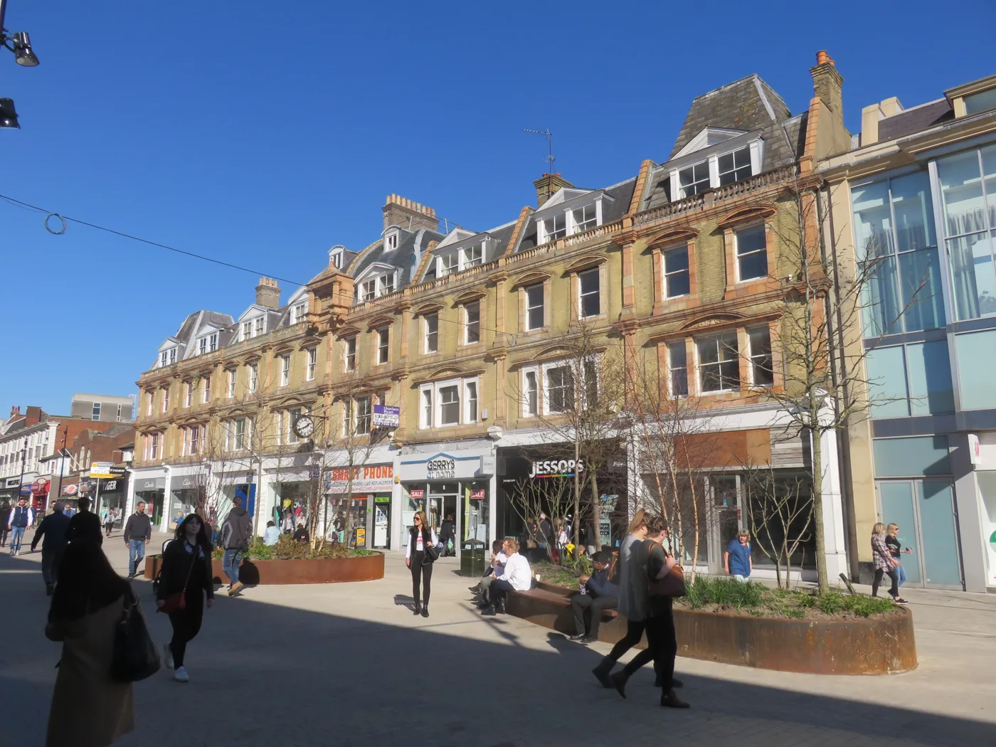 Shoppers on Bromley High Street