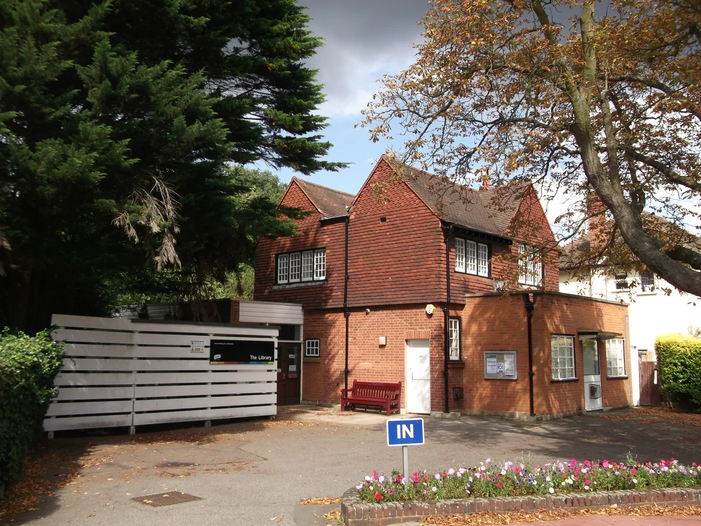 Shortlands Library on Shortlands Road, photographed in 2011, with the large trees at the front that the council now says are causing the subsidence
